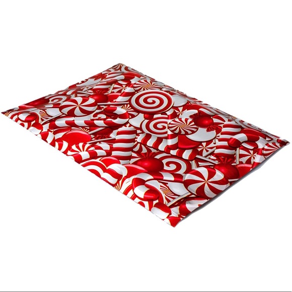 4/$20 -20 Candy Cane Poly mailer 10”x13” - Picture 3 of 4